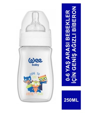 Wee Baby Klasik Geniş Ağızlı PP Biberon 0-6 Ay 250 ml ( 136 )