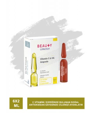 Beauty Face Vitamin C & HA ( Aydınlatıcı ve Kırışıklık Karşıtı ) Ampul 6x2 ml