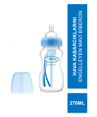 Dr. Brown's Options 91405 Geniş Ağızlı Biberon 270 ml Mavi