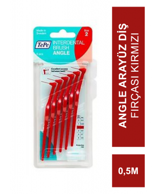 TEPE  İnterdental Brush Angle Arayüz Fırçası Kırmızı 0.5 mm 6 lı
