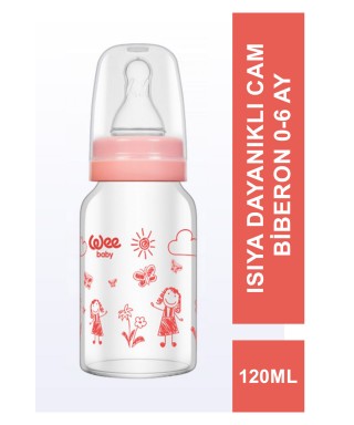 Wee Baby  Isıya Dayanıklı Cam Biberon 0-6 Ay 120 ml ( 770 )
