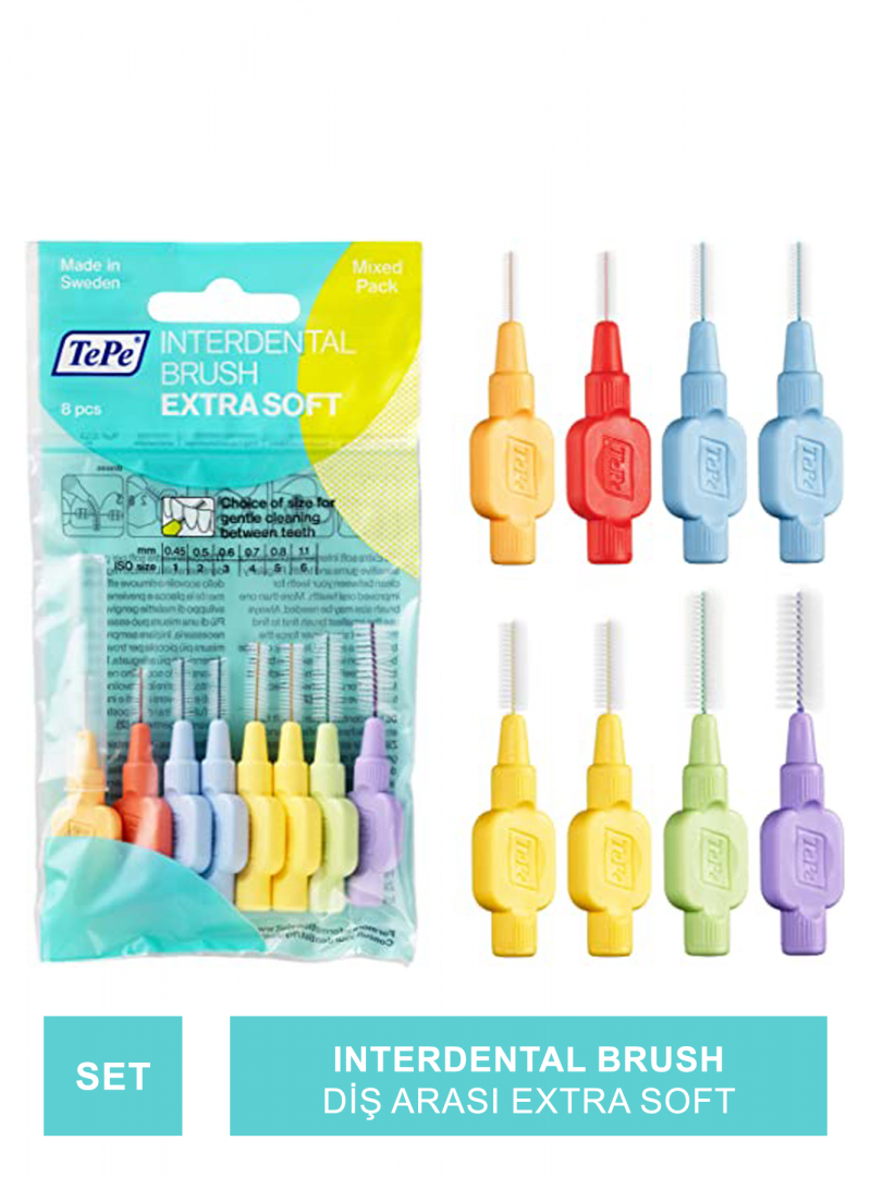 TePe Interdental Brush Diş Arası Extra Soft 8 li Mix Paket