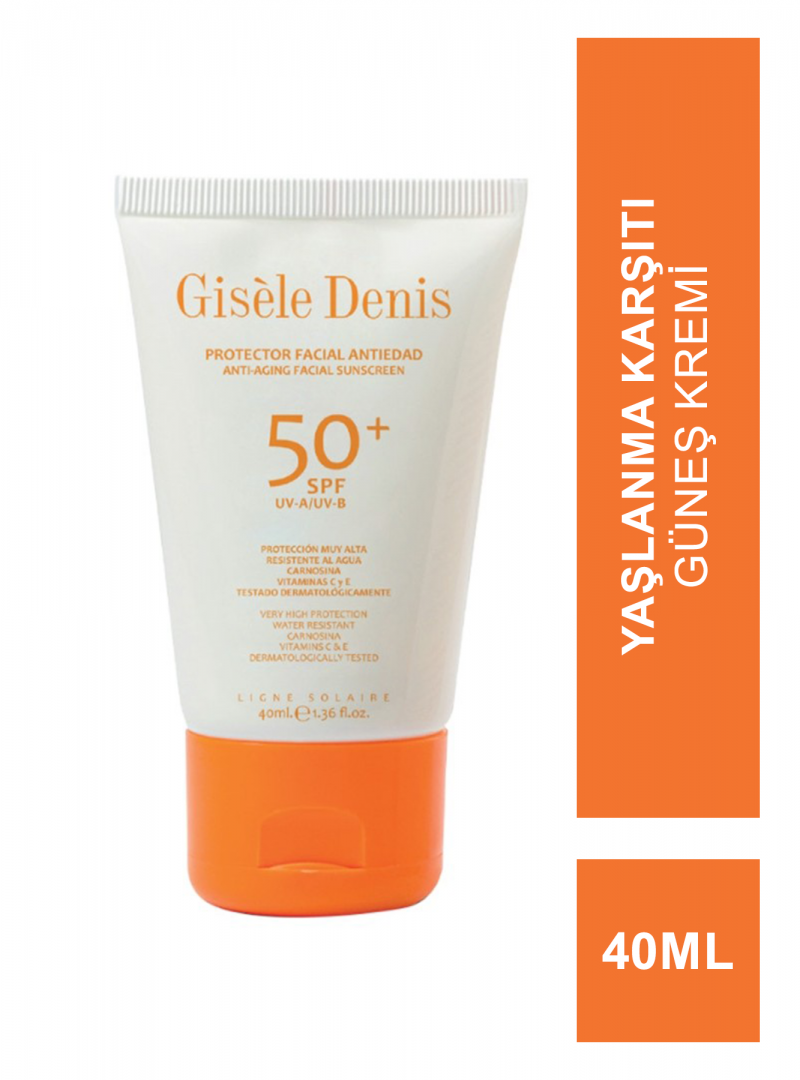 Gisele Denis Anti Aging Facial Sunscreen SPF50+ Yüz İçin Yaşlanma Karşıtı Güneş Koruma Kremi 40 ml