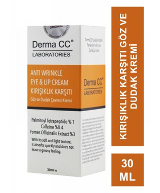 Derma CC Anti Wrinkle Eye & Lip Cream ( Kırışıklık Karşıtı Göz & Dudak Kremi ) 30ml