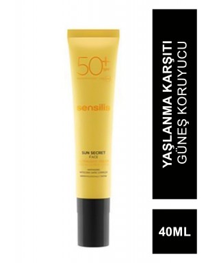 Sensilis Sun Secret Protective & Anti Aging Fluid Face Cream Spf50+ 40mL (S.K.T 12-2023)