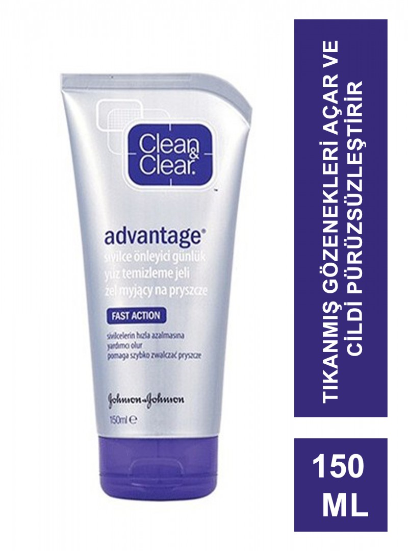 Clean & Clear Advantage Akne Karşıtı Yüz Temizleme Jeli 150 ml