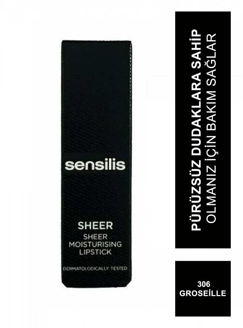 Sensilis Sheer Moisturizing Lipstick Ruj 306 ( Groseille ) 3,5 ml