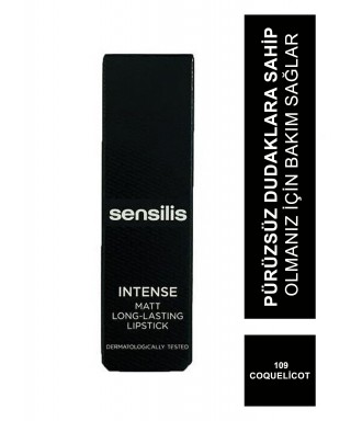 Sensilis Intense Matt Long-Lasting Lipstick Ruj 109 ( Coquelicot ) 3,5 ml