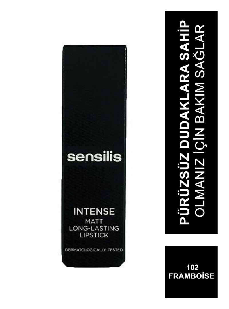 Sensilis Intense Matt Long-Lasting Lipstick Ruj 102 ( Framboise ) 3,5 ml