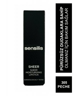 Sensilis Sheer Moisturizing Lipstick Ruj 305 ( Peche ) 3,5 ml