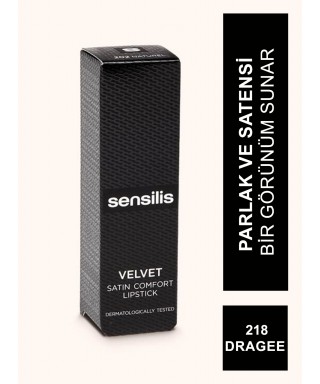 Sensilis Velvet Satin Comfort Lipstick Ruj 218 ( Dragee ) 3,5 ml