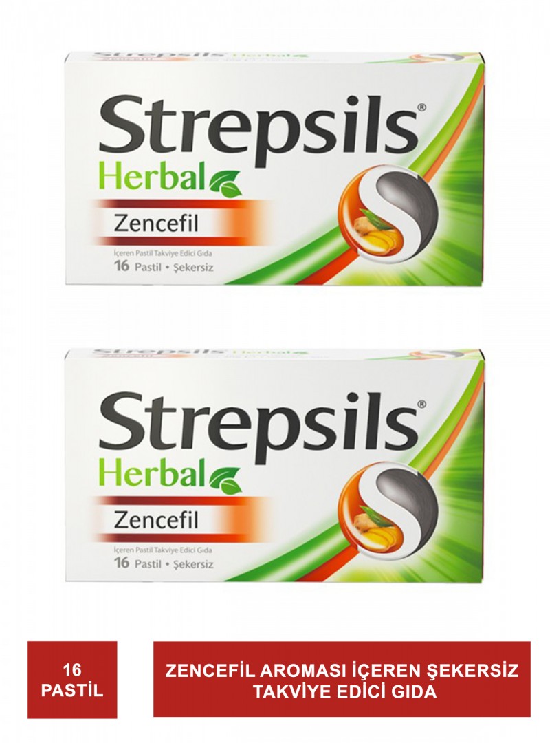 Strepsils Herbal Zencefil 16 Pastil x 2 Adet