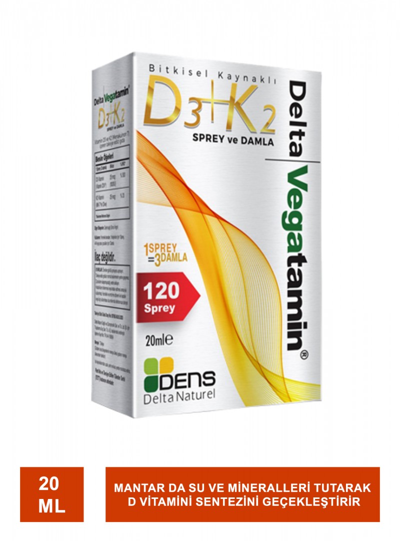 Delta Vegatamin D3 K2 Sprey Damla 20 ml