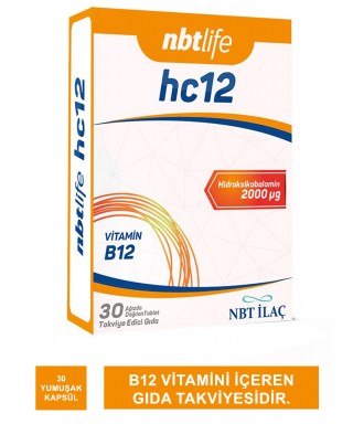 Nbt Life HC12 B12 İçeren 30 Kapsül