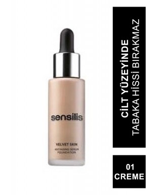 Sensilis Velvet Skin Antiaging Serum Fondöten 01 ( Creme ) 30 ml