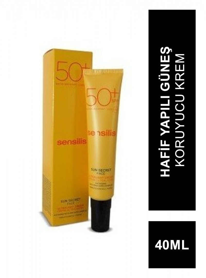Sensilis  Sun Secret Spf 50 Face Ultra Light Cream 40 ml-Hafif Yapılı Güneş Koruyucu Krem