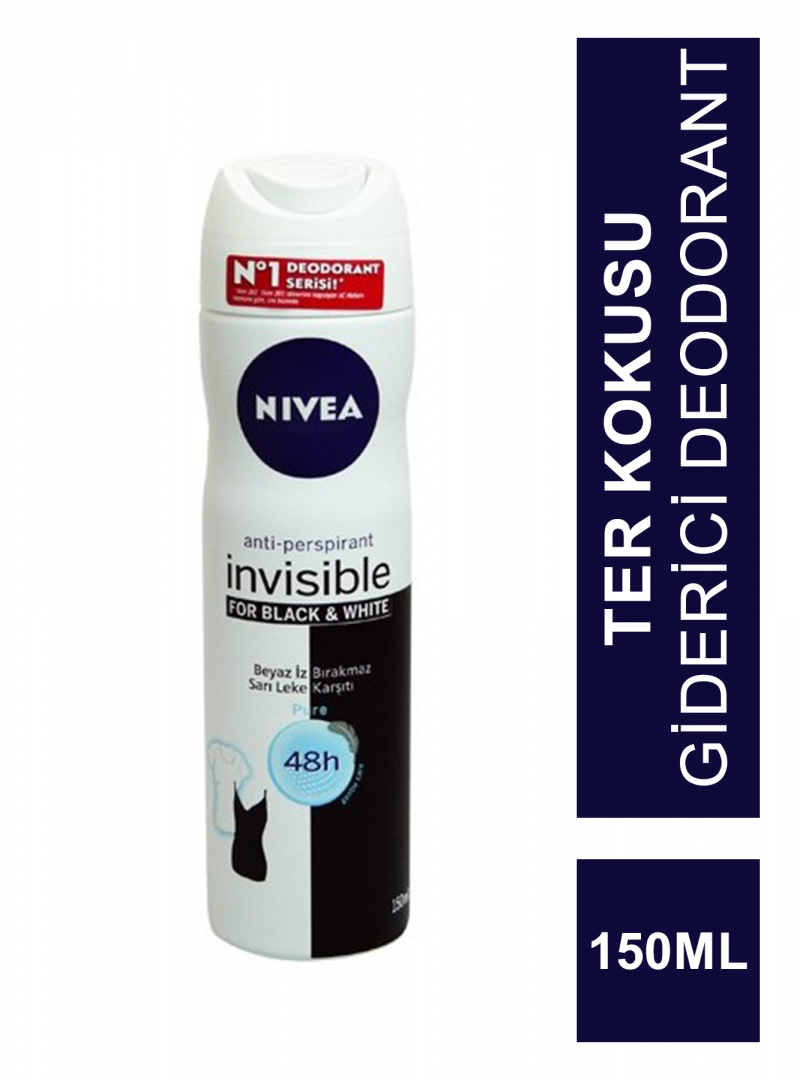 Nivea Deo Invisible For Pure Black & White Pure Deodorant 150 ml