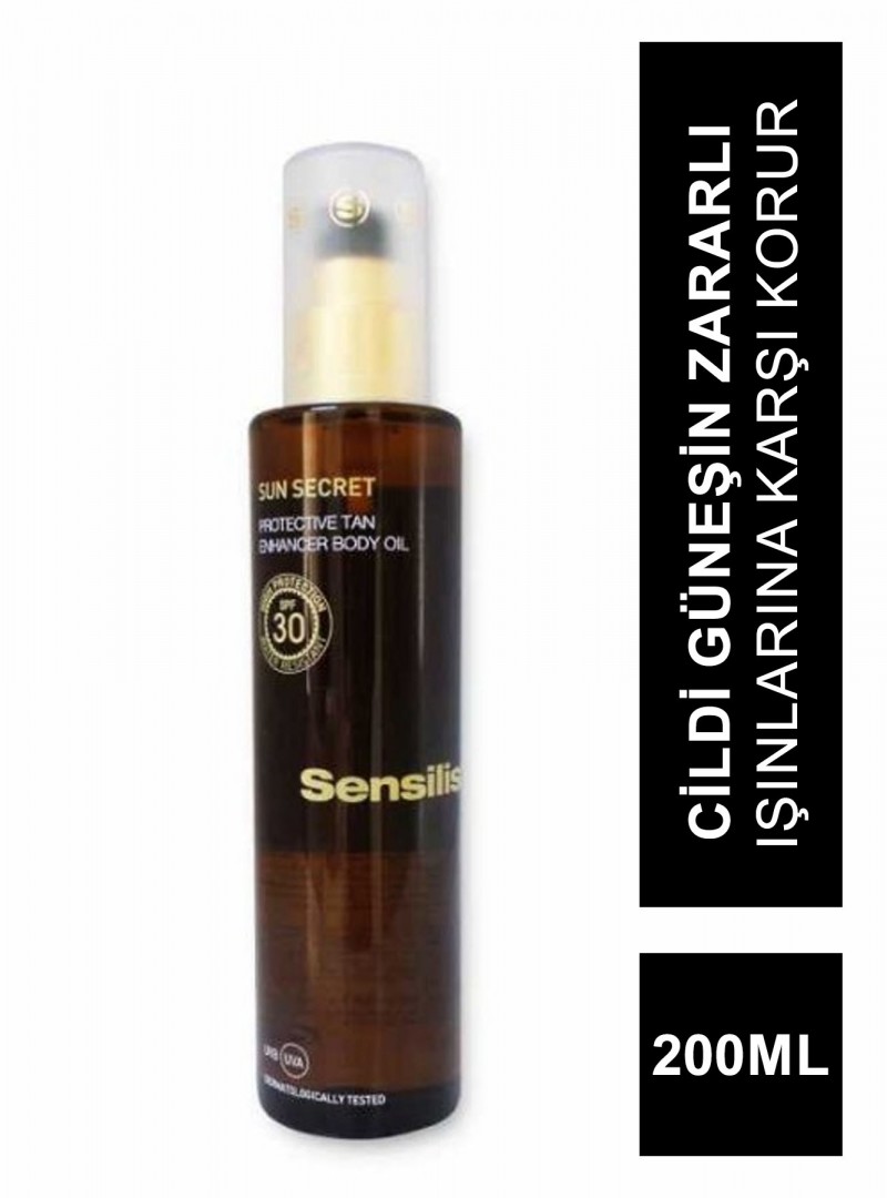 Sensilis Sun Secret Protective Tan Enhancer Body Oil Spf30+ 200mL