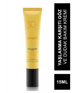 Sensilis Sun Secret Protective Anti Aging Eye Contour & Lip Cream Spf30 15mL.