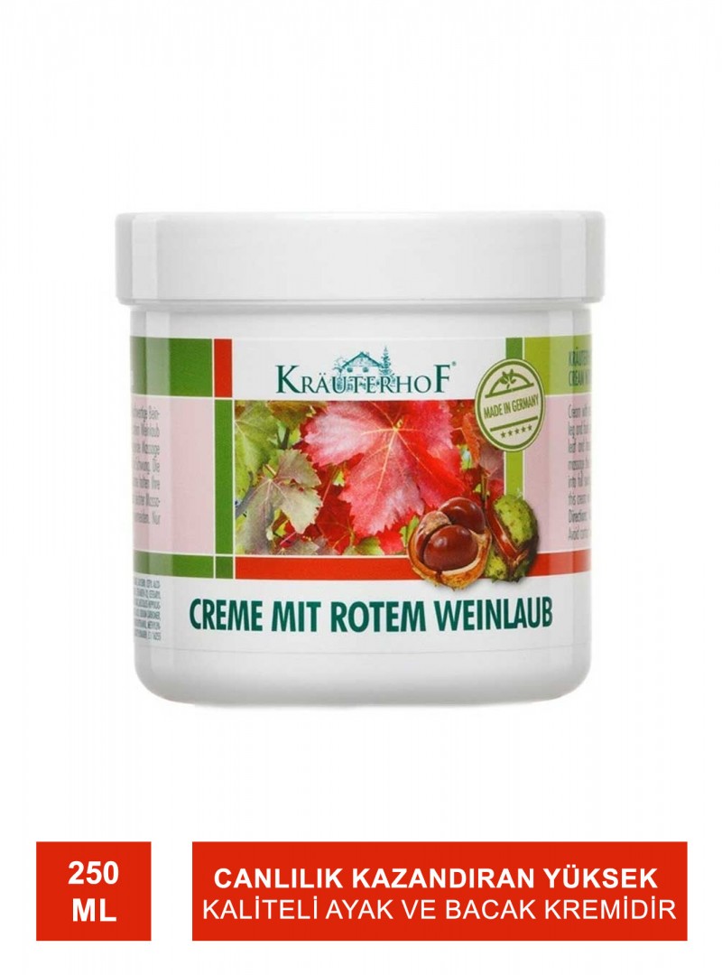 Krauterhof Kırmızı Asma Yaprağı & At Kestanesi Kremi 250ml