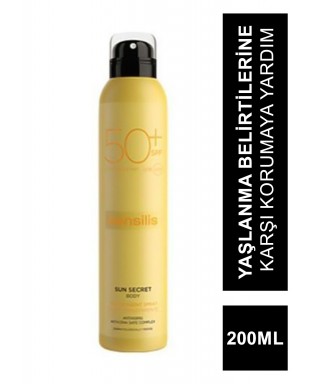 Sensilis Sun Secret Protective & Anti Aging Sun Body Transparent Spray Spf50+ 200mL