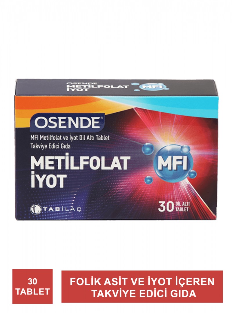 Osende MFi Metilfolat ve İyot 30 Dil Altı Tablet