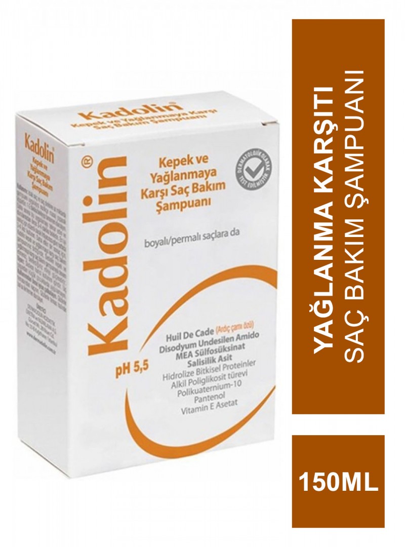 Kadolin Kepek ve Yağlanmaya Karşı Saç Bakım Şampuanı 150ml (S.K.T 04-2024)