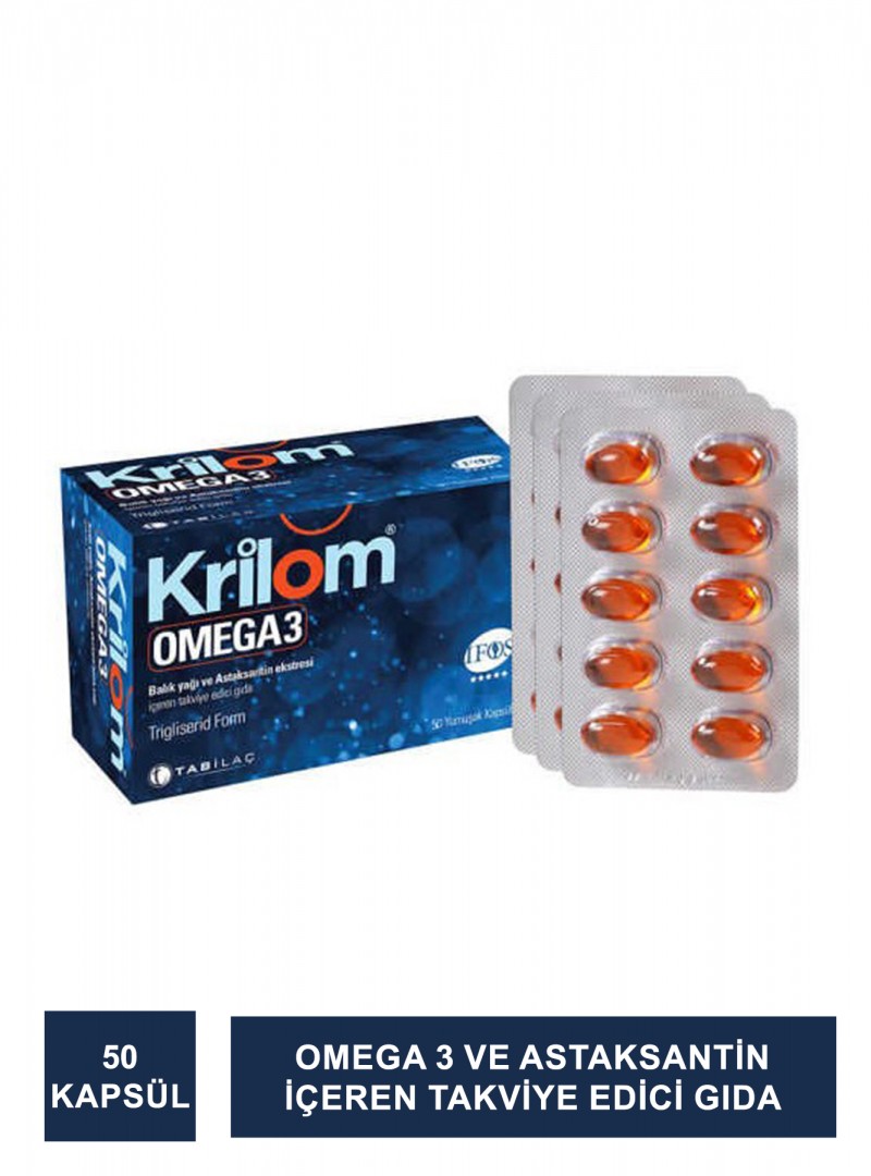 Krilom Omega-3 Astaksantin Soft Jel 50 Kapsül
