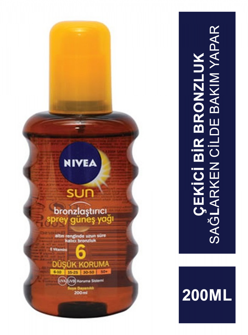 Nivea Sun SPF 6 200 ml Bronzlaştırıcı Sprey Güneş Yağı