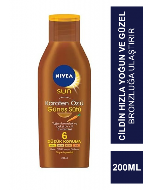 Nivea Sun SPF 6 200 ml Karoten Özlü Güneş Sütü