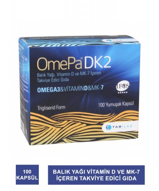 OmePa DK2 Omega 3 Vitamin D ve MK-7 100 Kapsül