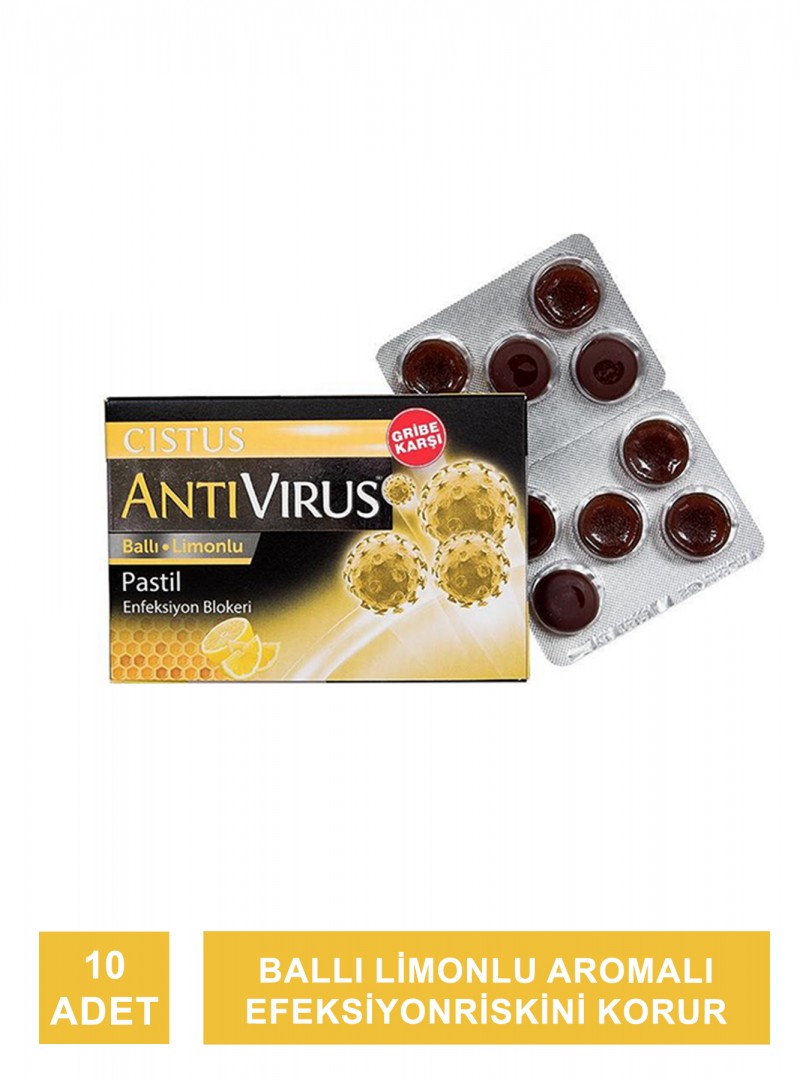 Cistus Antivirus Ballı Limonlu Pastil 10 Adet