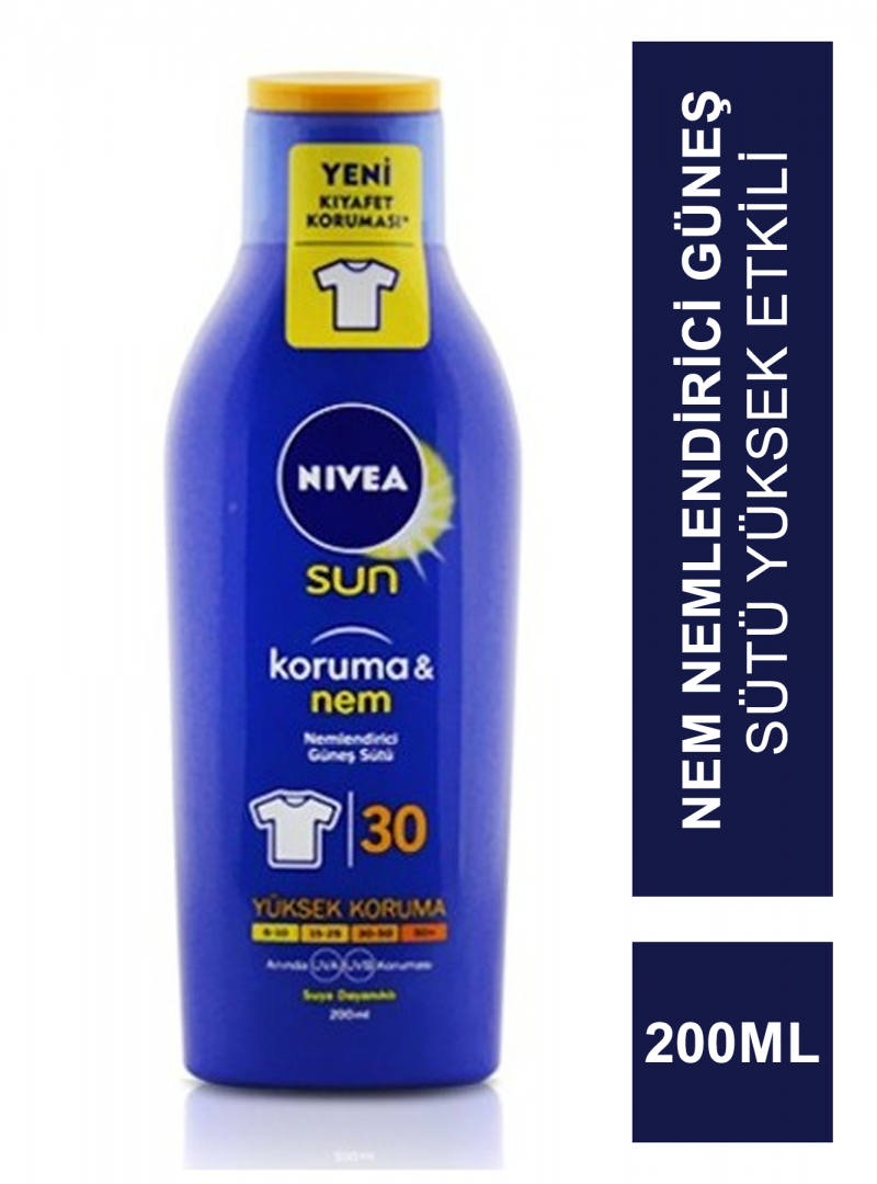 Nivea Sun SPF 30 200 ml Koruma & Nem Nemlendirici Güneş Sütü