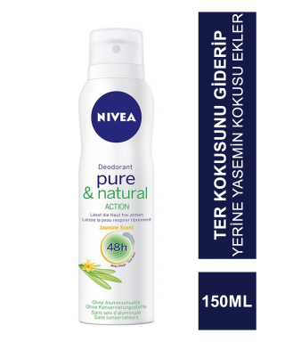 Nivea DeoPure & Naturel Action Pudrasız Deodorant 150 ml