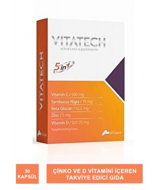 Vivatech 5 in 1 Takviye Edici Gıda 30 Kapsül