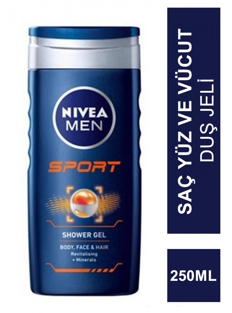 Nivea Men Sport Saç Yüz ve Vücut Duş Jeli 250 ml