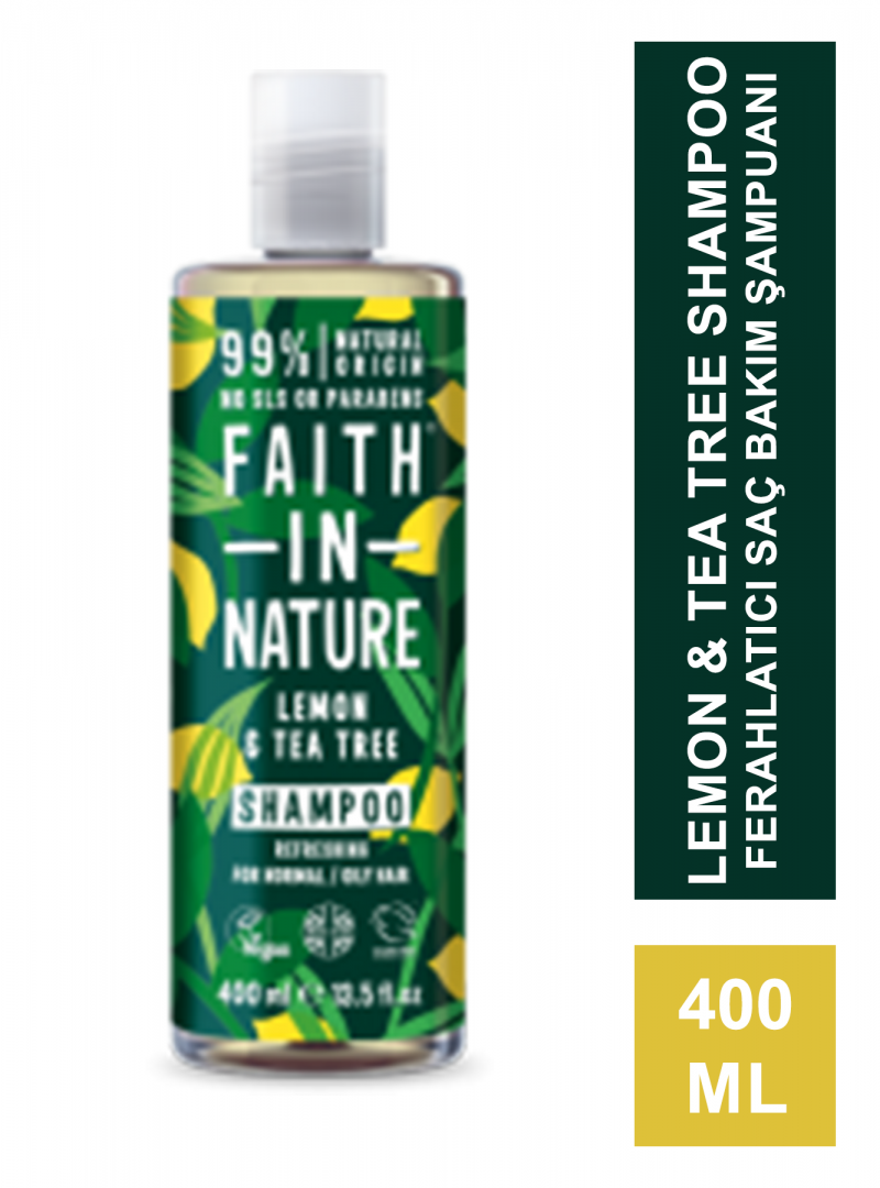 Faith In Nature Lemon & Tea Tree Shampoo Ferahlatıcı Saç Bakım Şampuanı 400 ml