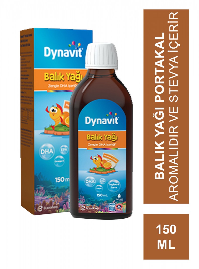 Dynavit Balık Yağı Portakal Aromalı 150 ml (S.K.T 01-2023)