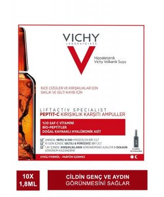 Vichy Liftactiv Peptit-C Kırışıklık Karşıtı Ampul %10 Saf C Vitamini ve Peptitler 10 x 1.8 ml
