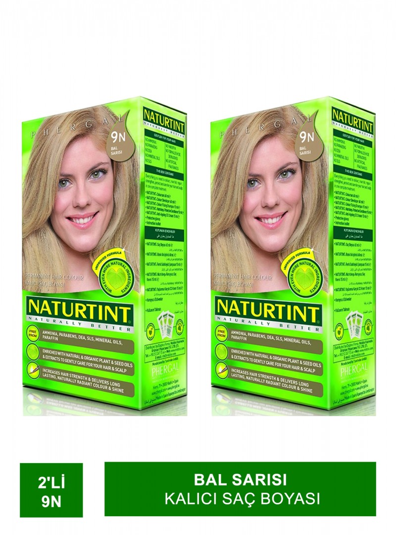 Naturtint Kalıcı Saç Boyası 9N Bal Sarısı 165 ml x 2 Adet