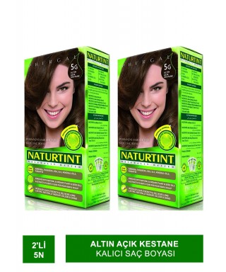 Naturtint Kalıcı Saç Boyası 5G Altın Açık Kestane 165 ml + Martiderm Flash Ampül