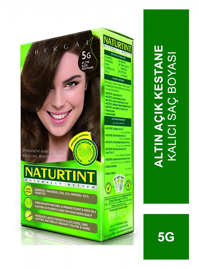 Naturtint Kalıcı Saç Boyası 5G Altın Açık Kestane 165 ml