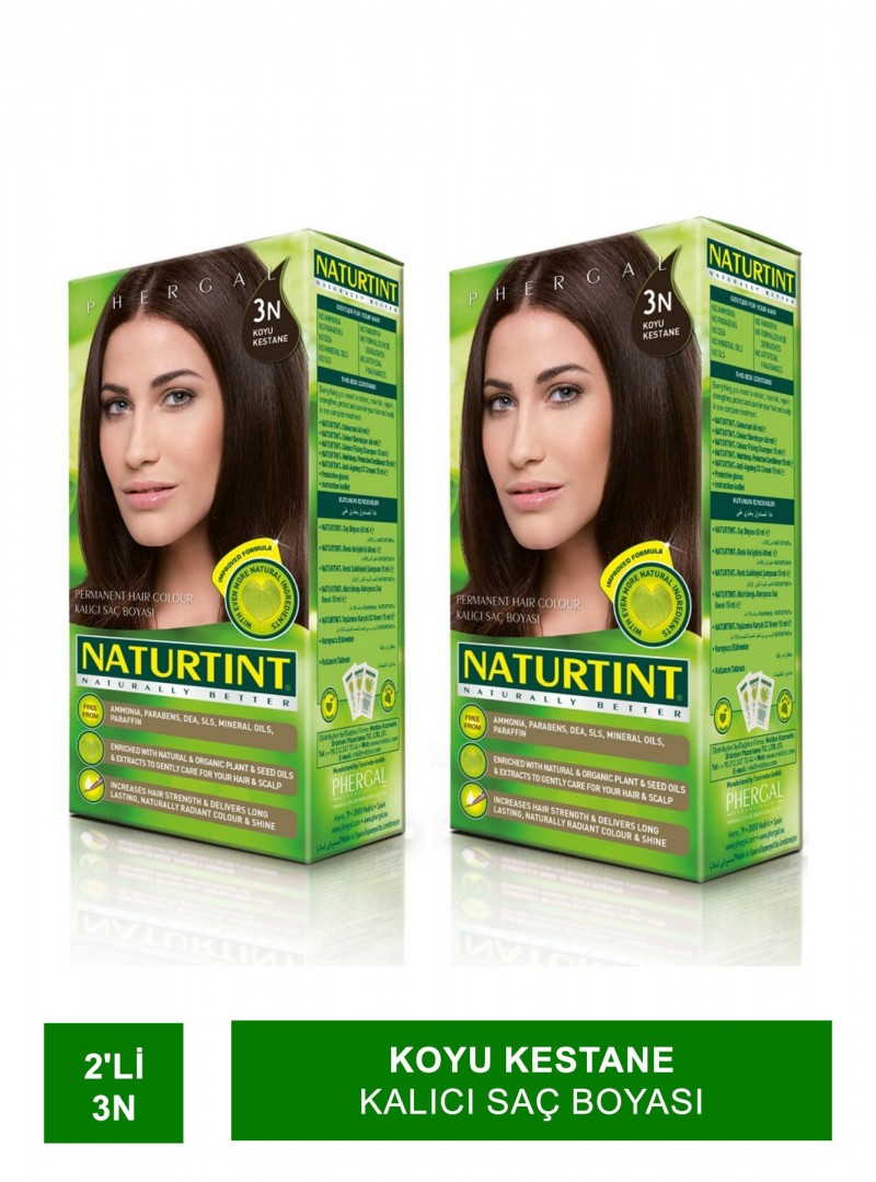 Naturtint Kalıcı Saç Boyası 3N Koyu Kestane 165 ml 2 Adet