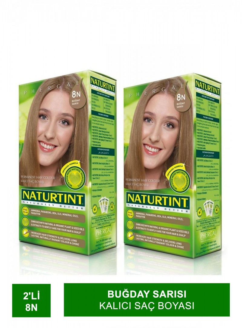 Naturtint Kalıcı Saç Boyası 8N Buğday Sarısı 165 ml x 2 Adet