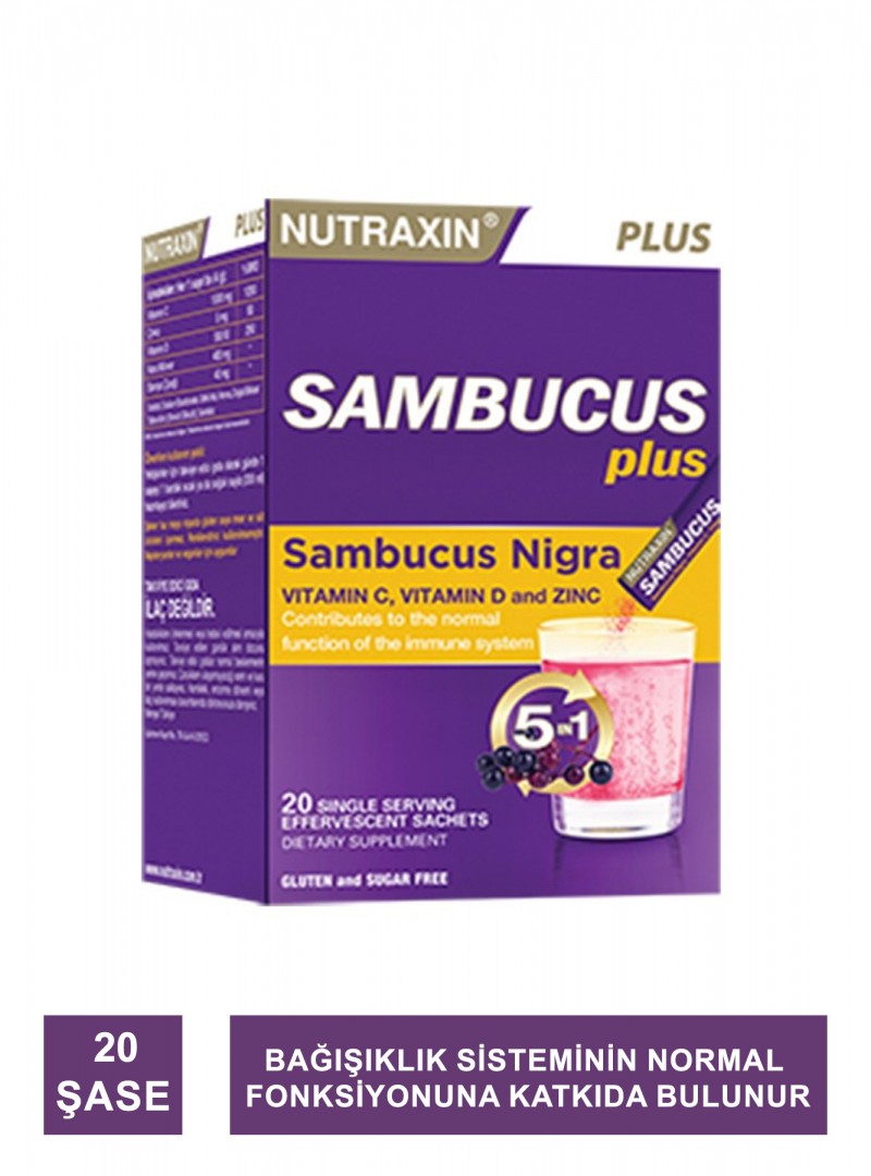 Nutraxin Sambucus Plus 20 Efervesan Saşe