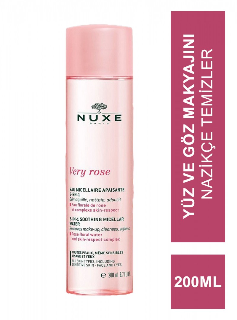 Nuxe Very Rose 3-In 1 Soothing  Micellar Water - Yatıştırıcı Misel Su 200 ml