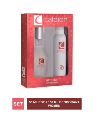 Caldion  Women 50 ml Edt + 150 ml Deodorant (S.K.T 09-2025)