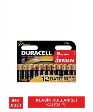 Duracell LR6/MN1500 9+3 Kalem Pil
