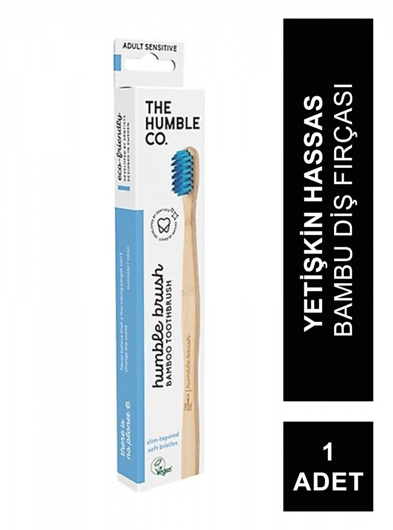 Humble Brush Ekolojik Bambu Hassas Diş Fırçası Yetişkin, Mavi