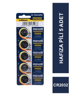 Maxell CR2032 Lithium Hafıza Pili 5 Adet